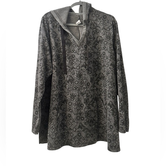 LIVI Women’s Lace Print Hoodie with Kangaroo Pocket - Size 22/24 - Picture 1 of 12